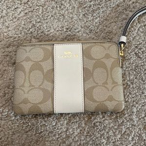 Coach corner zip wristlet